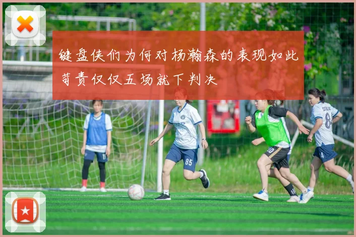 键盘侠们为何对杨瀚森的表现如此苛责仅仅五场就下判决